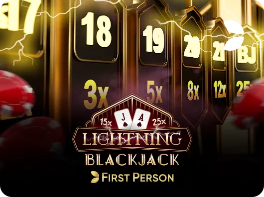 First Person Lightning Blackjack by Evolution